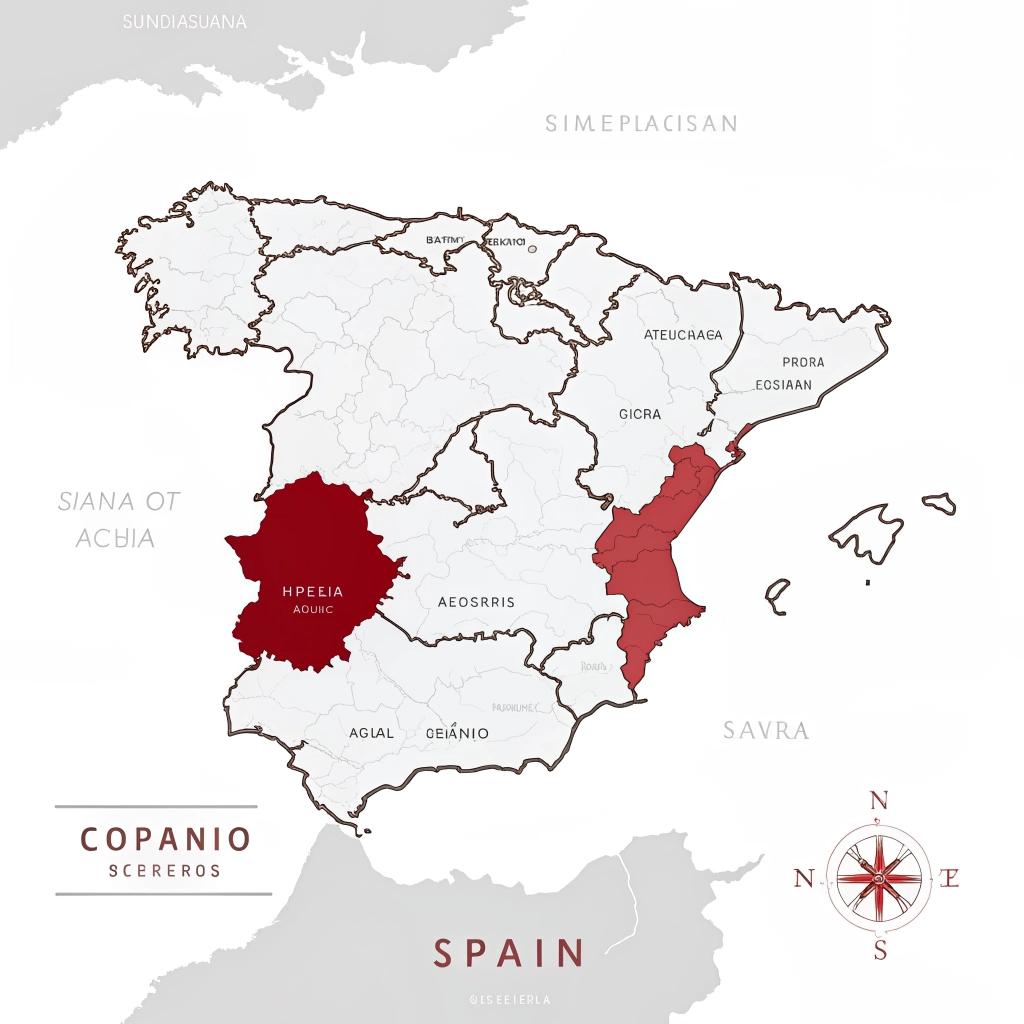 Mapa de España resaltando una comunidad autónoma